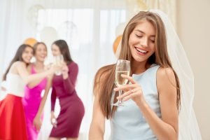 Girls with drinks 